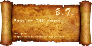 Baszler Tézeusz névjegykártya